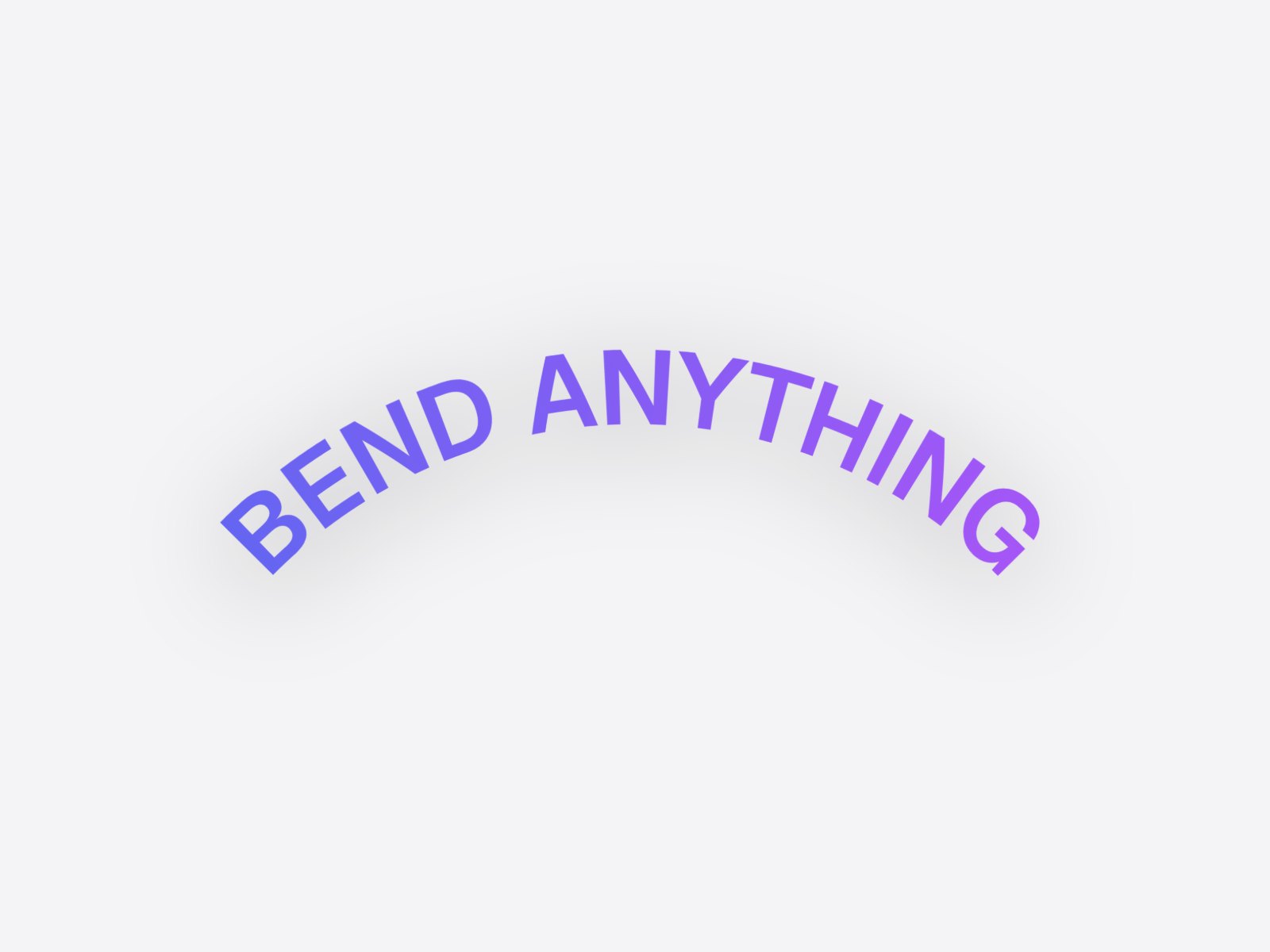 Text bent into an arc: Perspecto export