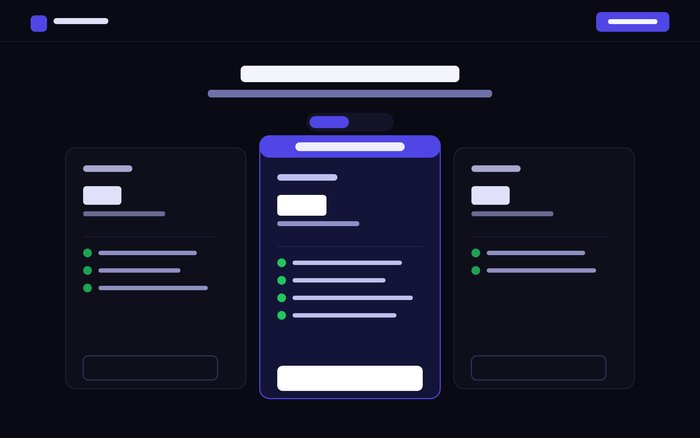 Flat SaaS pricing page screenshot before 3D transformation