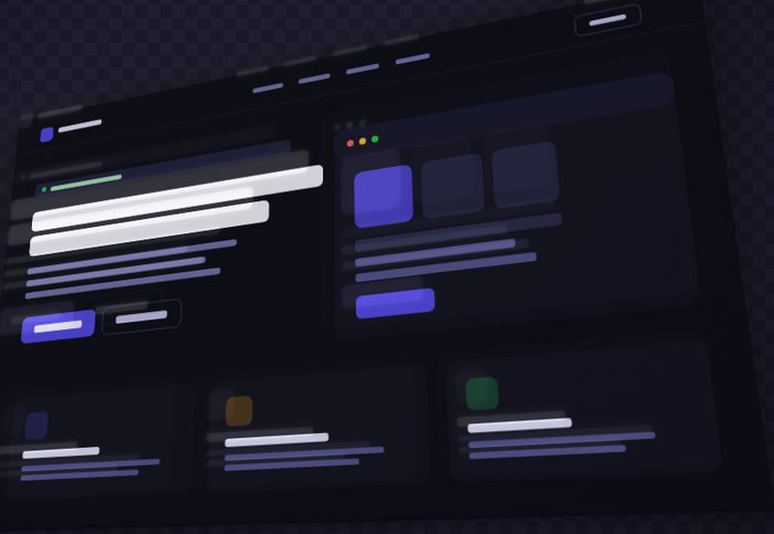 Flat website landing page screenshot before 3D transformation